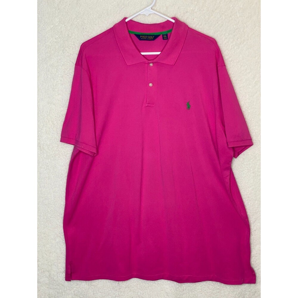 Polo Golf Ralph Lauren Golf Polo Pink Pro Fit Stretch‎ Short Sleeve Mens 2XL XXL